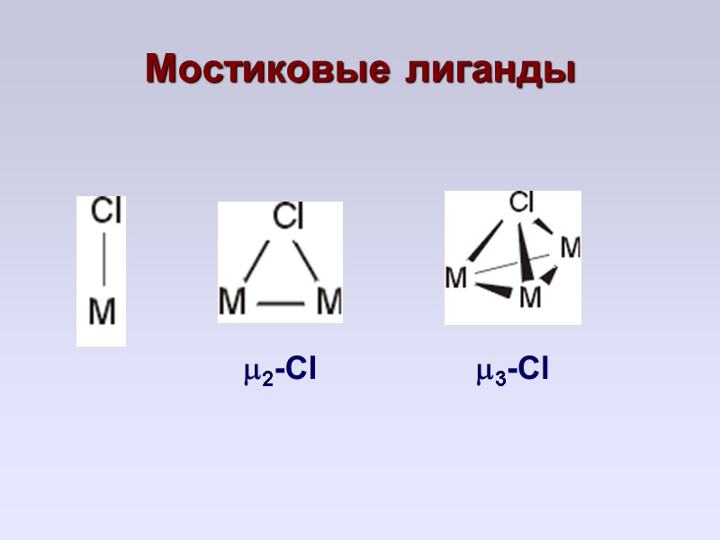 Мостиковые лиганды 2-Cl          3-Cl